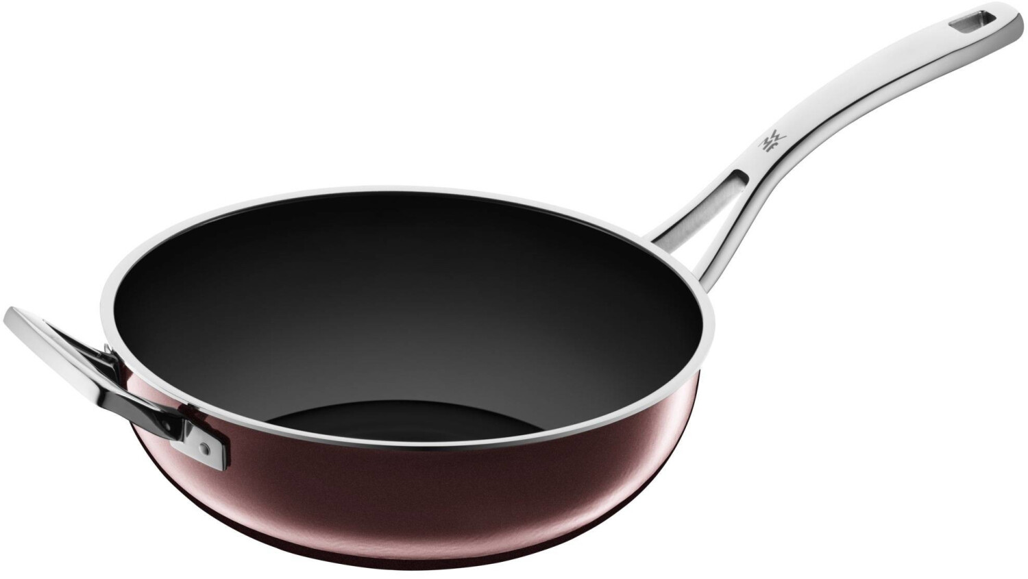 ماهیتابه ووک 28 سانت وی ام اف آلمان - مدل WMF Fusiontec Rose Quartz با دسته های ارگونومیک